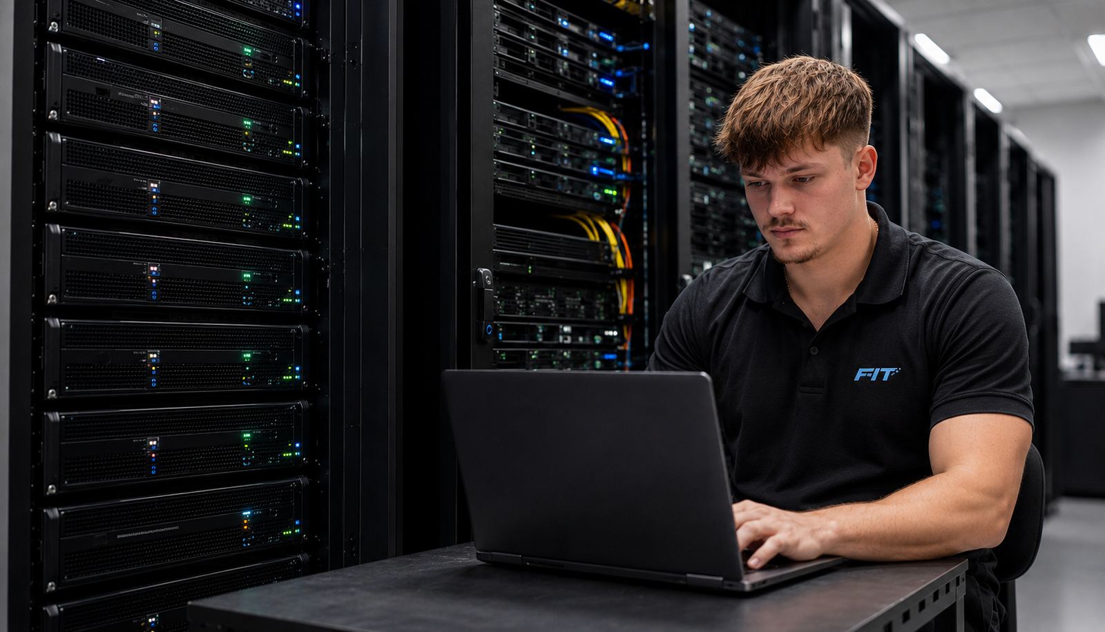 Benjamin Fürbringer vom IT-Service München-Nord bei der Einrichtung